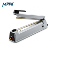 Scelleuse à Impulsion Manuelle Portable 400mm, Mini Machine de Scellage Thermique pour Petites Entreprises, Sacs Plastiques, Conservation Alimentaire, avec Minuteur