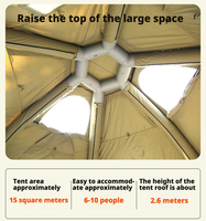 Tente d'extérieur gonflable de glamping, dôme géodésique étanche, tente de camping, tente gonflable pop-up, chapiteau de luxe, tente chaude