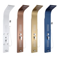 Pommeau de douche à effet pluie pour salle de bains Ensembles de douche en acier inoxydable avec température Ensemble de robinet de douche en laiton antique