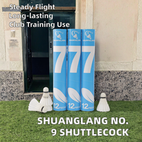 Shuanglang No. 9 volants de badminton en plumes d'oie durables avec un vol stable pour l'entraînement en club