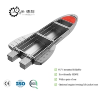 Petit bateau de pêche pliable et détachable en plastique pour SUV, bateau portable empilable en PE, bateau de loisirs modulaire à assembler