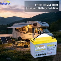 Batterie à décharge profonde robuste 12V 300AH Grade A LiFePO4 pour VR avec BMS intelligent Bluetooth, connecteur Anderson, 6000+ cycles, CE RoHS IP67, OEM ODM