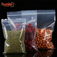 Vente en gros de petits sacs d'emballage PE auto-scellants transparents refermables pour congélateur sacs zip-lock alimentaires jetables lavables pour aliments