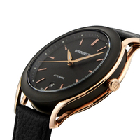 Montre de luxe haut de gamme pour homme, automatique, squelette, mécanique, résistante à l'eau, en acier inoxydable et cuir, avec aiguilles, pour affaires et mode