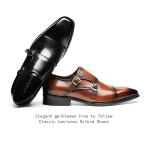 Zapatos de Cuero para Hombre, Transpirables, con Cordones, Punta Cuadrada, Casuales, Diseño Nuevo, en Oferta - Product Image 6