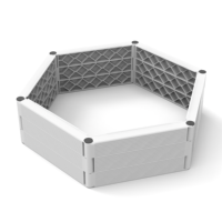 6 éléments muraux 6 lit surélevé en plastique composite jardinière de lit de jardin cadre froid lit de légumes boîte à fleurs