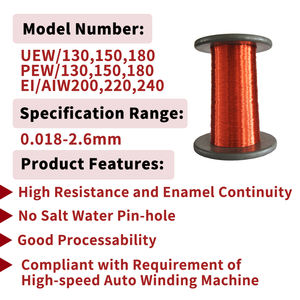 모터 되감기 용 QA-1/<span class=keywords><strong>155</strong></span> 폴리 우레탄 에나멜 원형 구리 와이어 - Product Image 2