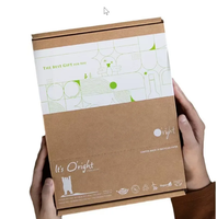 Boîte d'emballage personnalisée à fermeture éclair détachable en carton ondulé kraft recyclé avec gaufrage pour cadeaux, artisanat, bougies et portefeuilles