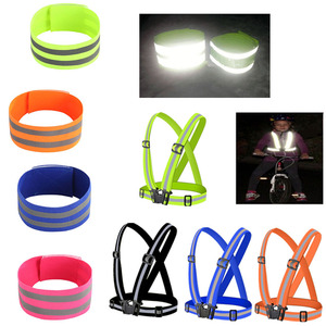 Moto sport route travail avertissement de sécurité en cours d'exécution garde de sécurité rouge réfléchissant sangle réflexe gilet ceinture fournitures pour hommes travailleur - Product Image 3