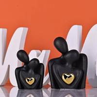 Mini statue de couple pour décoration de support TV, articles de décoration de chambre, sculpture, bibelots, cadeaux pour couple, objets de décoration, dropshipping Shopify