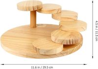 Usine en gros personnalisable créatif étapes rotatives plateau d'escalier assiette à sushi plateau à collation en bois