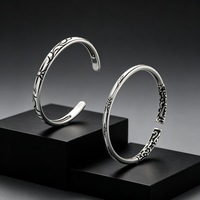 Bracelet manchette vintage en acier inoxydable pour homme, motif crâne de serpent mythologie nordique, style punk gothique gravé, bijoux rock, vente en gros