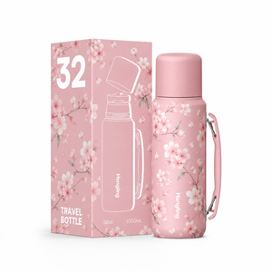 Botella de Agua Hong Ling de Doble Pared, Acero Inoxidable 304, Logotipo Personalizado, Impresión Completa, 1000 ml, <span class=keywords><strong>con</strong></span> Asa - Product Image 1