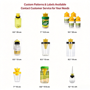 Trappola per mosche da frutta per agrumi, grande capacità, riutilizzabile, per vigneti, giardini di agrumi e fattorie, all'ingrosso, logo personalizzato - Product Image 1