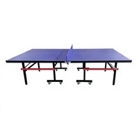 Table de tennis de table pliable en MDF de 18 mm pour l'intérieur et l'extérieur, table de ping-pong durable avec filet, montage facile et structure robuste