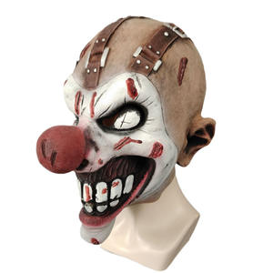 Masque de Clown <span class=keywords><strong>d</strong></span>'<span class=keywords><strong>Horreur</strong></span> à Nez Rouge en Latex pour Halloween, Masque Complet de Dessin Animé, Écologique et Tendance, pour Adultes, Idéal pour Fêtes à Thème, NPC, <span class=keywords><strong>Escape</strong></span> <span class=keywords><strong>Room</strong></span> - Product Image 6