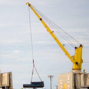 מנוף סיפון ימי <span class=keywords><strong>25</strong></span> טון, מנוף הידראולי קטן עם מנוע דיזל, רכיבי גלגלי שיניים עם מסבי מנוע, לטיפול במטען ספינות - Product Image 2