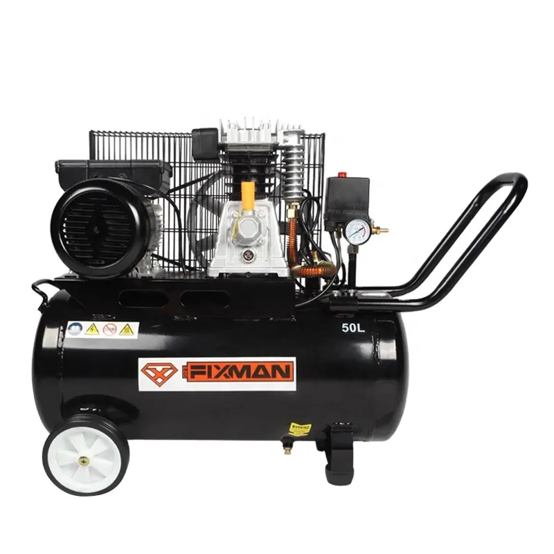 Fixman Hoge Kwaliteit 50L Zuiger Compressor Riem Aangedreven Draagbare Luchtcompressor