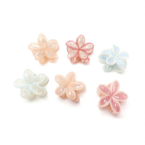 Fermaglio per capelli a forma di fiore di frangipani bicolore da 8 cm per donna, 2 pezzi per colore - Product Image 2