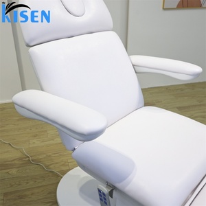 Mobilier de salon de beauté de luxe sur mesure KISEN Factory, lit d'esthétique électrique réglable à 3 moteurs, lit de spa, table de massage facial, table pour extensions de cils - Product Image 3