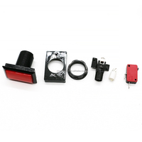 Pièce de monnaie poussoir Machine bouton Arcade jeu Machine bricolage Joystick Console distributeur automatique Rectangle biseau bord lumière bouton poussoir