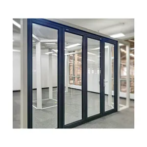 IMAGERY Outdoor Exterior Bifold Doors Modern Designs Aluminum Alloy Double Tempered Glass Bi Folding Door Patio