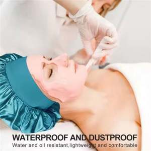 K2044 Bonnets personnalisés avec logo et bandeaux en satin, bonnets de nuit en satin à large bande, turbans en soie, bonnets élastiques pour cheveux bouclés - Product Image 5