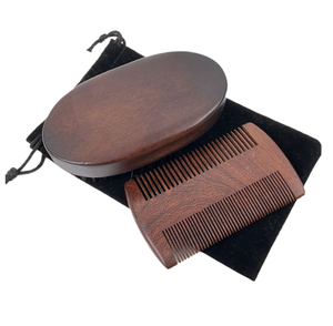 Pinceau à raser Abeis de haute qualité en poils de blaireau pur, manche en bois de noyer noir, idéal pour les barbes épaisses - Product Image 4