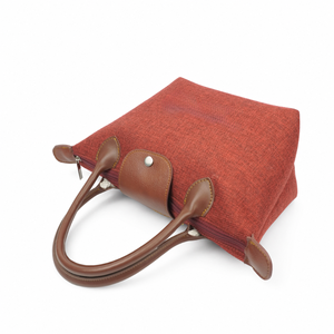 Bolso de Yute Premium con Logotipo Personalizado, Asas de Cuero PU, Cierre de Cremallera, Bolsa de Regalo Corporativa, Elegantes Asas y Ribetes de Cuero PU - Product Image 5