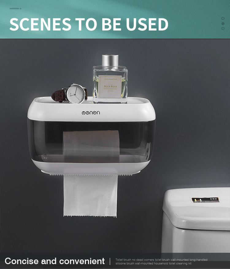 Toilet Paper Holder Waterproof Multifunction Plastic Bathroom Storage Tissue Box