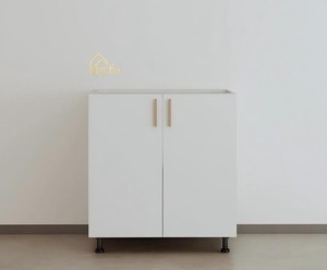 Meuble de cuisine basique modulaire en MDF/panneaux de particules, avec plan de travail, robinet, évier, charnières et revêtement <span class=keywords><strong>PVC</strong></span> étanche - Product Image 3