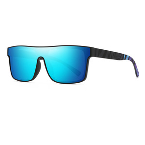 Lunettes de soleil intégrées à monture surdimensionnée, noires, polarisées UV400 Type 3, pour sports de plein air, cyclisme, conduite - Product Image 2