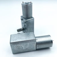 Moteurs à engrenages à vis sans fin à courant continu mini moteur électrique à engrenages de turbine inversés autobloquants pour la machine de rideau de serrure de porte rotative