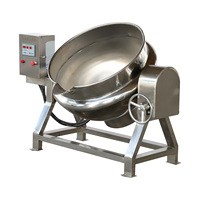 Bouilloire à vapeur revêtue de 200L Cuisinière alimentaire inclinable Bouilloire à vapeur à gaz revêtue Prix