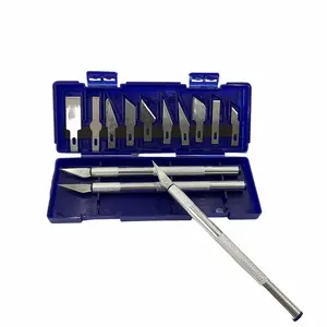 13Pcs Custom High Precision Metal Tool Aluminium Alloy Carving Knife For Manual Professional Long Knife Paper Cutting Knife