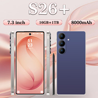Smartphone S26 Ultra Económico, 16GB 1TB, Asia, 5G, Android 15, Snapdragon 8 Gen 4, 78MP 108MP, Pantalla HD de 7.3 Pulgadas, 8000mAh, OTG, Teléfono Inteligente