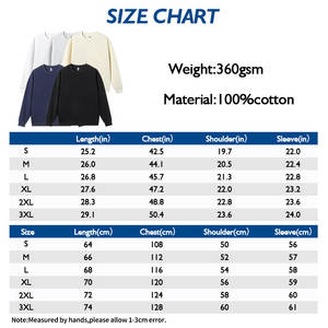 Sudadera de felpa francesa 360GSM con logotipo personalizado, 100% algodón, cuello redondo, ropa de calle lisa en blanco - Product Image 5