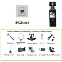 Caméra sportive 4K améliorée, stabilisateur de poche, caméra de vlog portable, anti-secousse, étanche, pour le cyclisme en extérieur