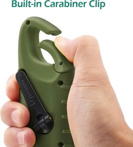 Hand Crank Solar Dynamo Flashlight Rechargeable Emergency <b>LED</b> <b>Mini</b> Keychain Snap Clip Backpack Flashlight Outdoor Camping - Product Image 5