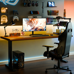 Scrivania Elettrica Regolabile in Altezza in Legno Massello di Gomma, Scrivania Ergonomica Sit-Stand con Motore Singolo per Casa e Ufficio - Product Image 6
