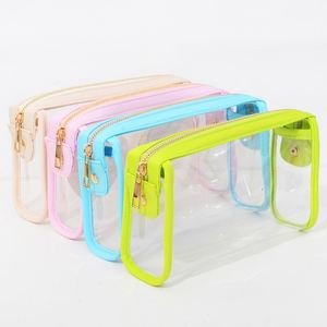 Eco-Friendly Wholesale PVC Fashion <b>Clear</b> Candy Design Cosmetic <b>Bags</b> Water Resistant for <b>Bag</b> Portable Zipper Pouches - Product Image 1