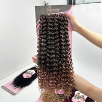 Superbe lot de 3x tresses Bohemia Twist de 20 pouces, 36 mèches/paquet, fibres premium pour crochet, douces et rebondissantes