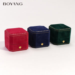 Juego de Caja de Joyería de Terciopelo de Lujo Boyang para Anillos, Colgantes, Collares y Pulseras - Product Image 6