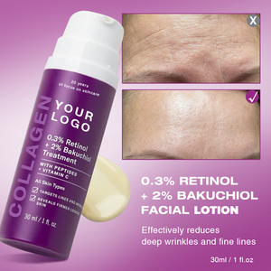 GUOCUI BIO TECH 0,3% Rétinol + 2% Bakuchiol Lotion Anti-Âge Intensive Réduit les Rides Profondes et les Ridules Sérum aux Peptides pour le Visage - Product Image 4