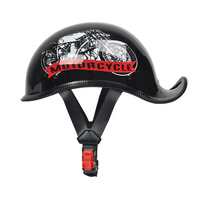 Casque de sécurité ouvert SMR SMRZX306 Retro Light Cruiser American Ducktail - Unisexe, universel, toutes saisons, étanche, design sportif