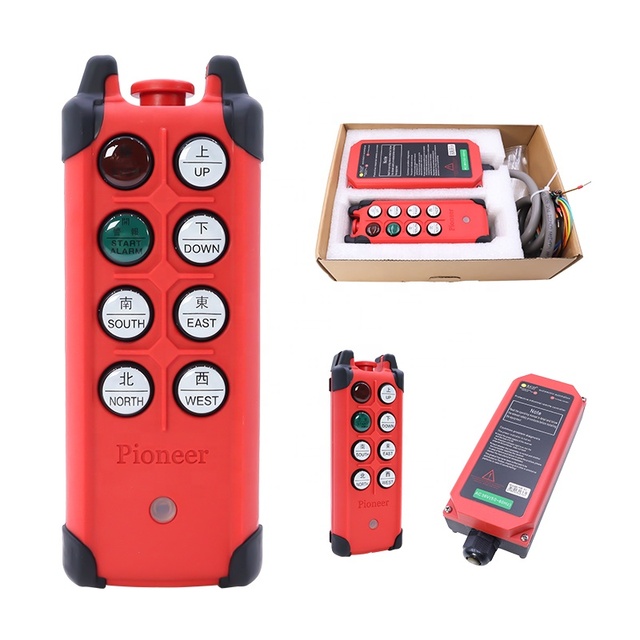 High Quality ECD-Q600A Industrial Radio 6 Channel 24 Volt Push Button Switch Crane Wireless Remote Control