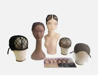 Gorros para Pelucas Tallas S M L, Gorro de Malla Elástica de Nailon para Pelucas de Cabello Humano en 3 Colores