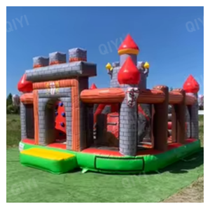 Commercial Kids' Outdoor Party Inflatable <b>Castle</b> <b>Bounce</b> House with Stone Pattern Design and Slide - Product Image 6