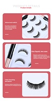 Lot de trois paires de faux cils magnétiques multicouches doux et confortables de haute qualité avec recourbe-cils et eye-liner liquide – Vente en gros