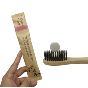 Hotel biodegradabile naturale naturale sbiancamento dei <span class=keywords><strong>denti</strong></span> idrossiapatite dentifricio Chewable compresse con sacchetto Kraft pacchetto <span class=keywords><strong>per</strong></span> il viaggio - Product Image 1